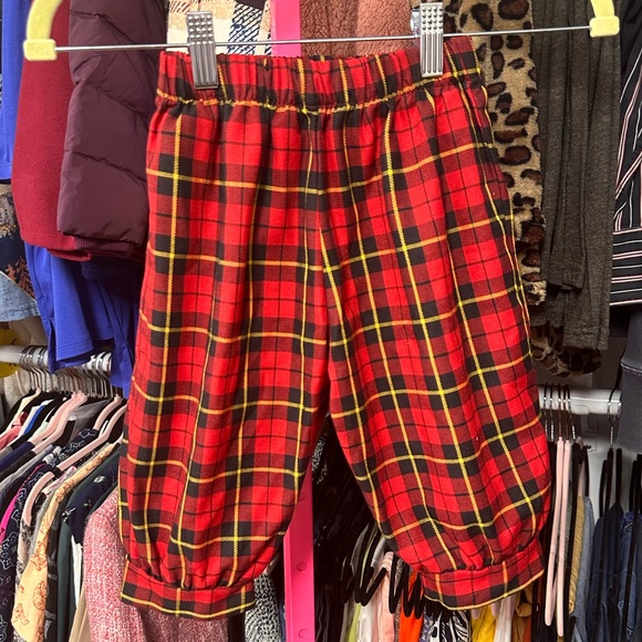 Ashton Connor toddler boy size 3 red plaid Knickerbocker pants preppy vintage - Picture 2 of 5